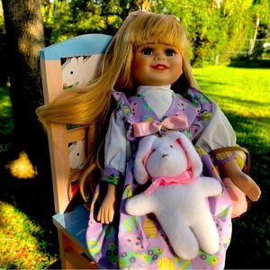 Porcelain Doll in Easter Dress